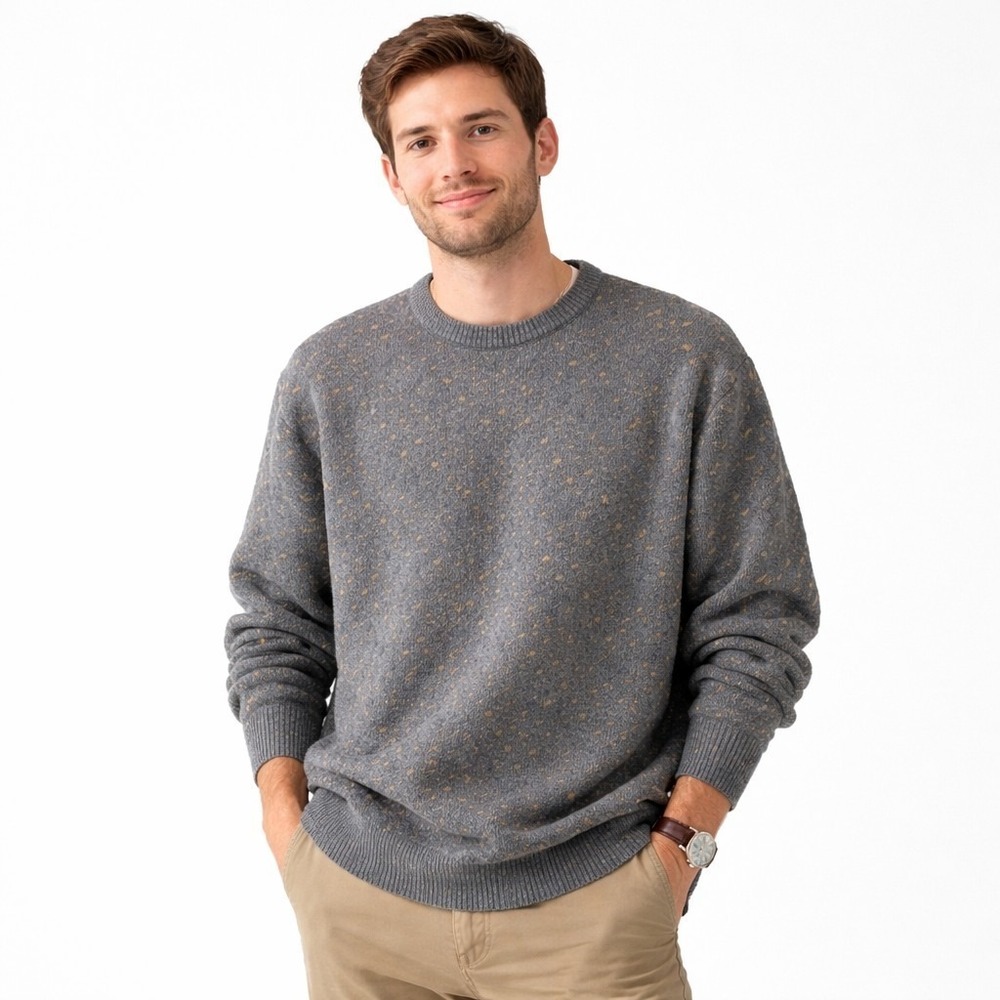 Vtg COLLEZIONE DANTE Wool Blend Sweater Sz XL Geometric Grandpa Grunge Retro Y2K